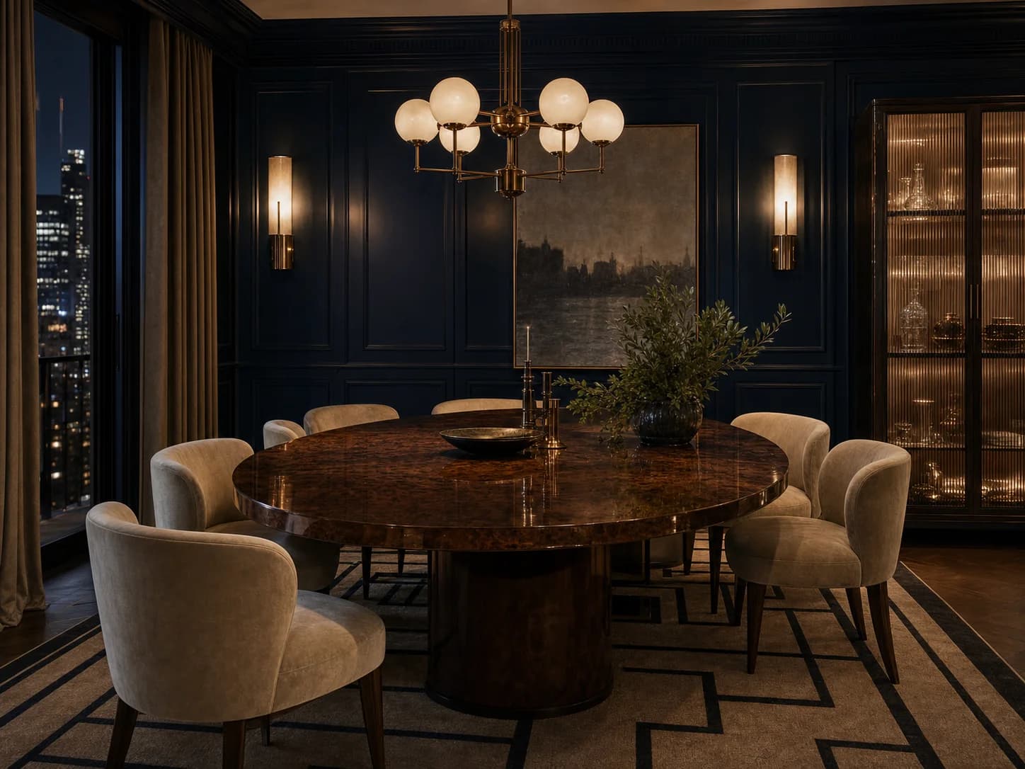 Art Deco Revival dining room design — dining rooms