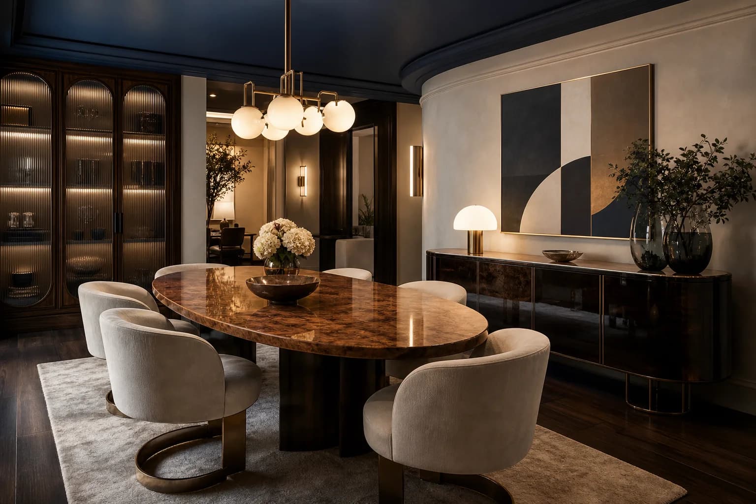 Art Deco Revival dining room design — dining rooms
