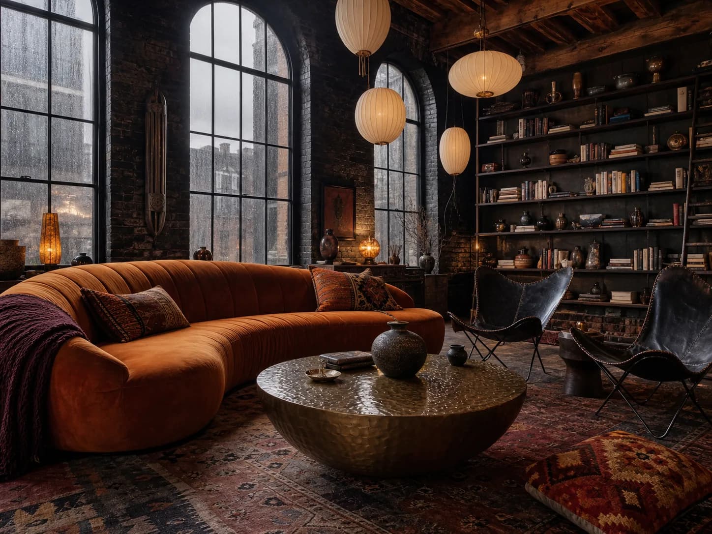 Bohemian Modern living room design — living rooms