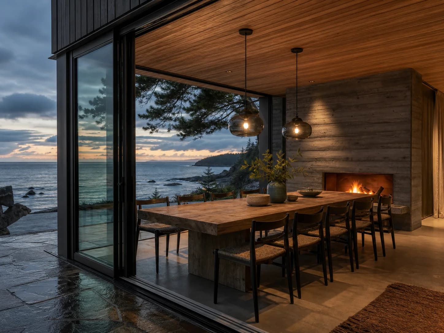 Coastal Contemporary dining room design — dining rooms
