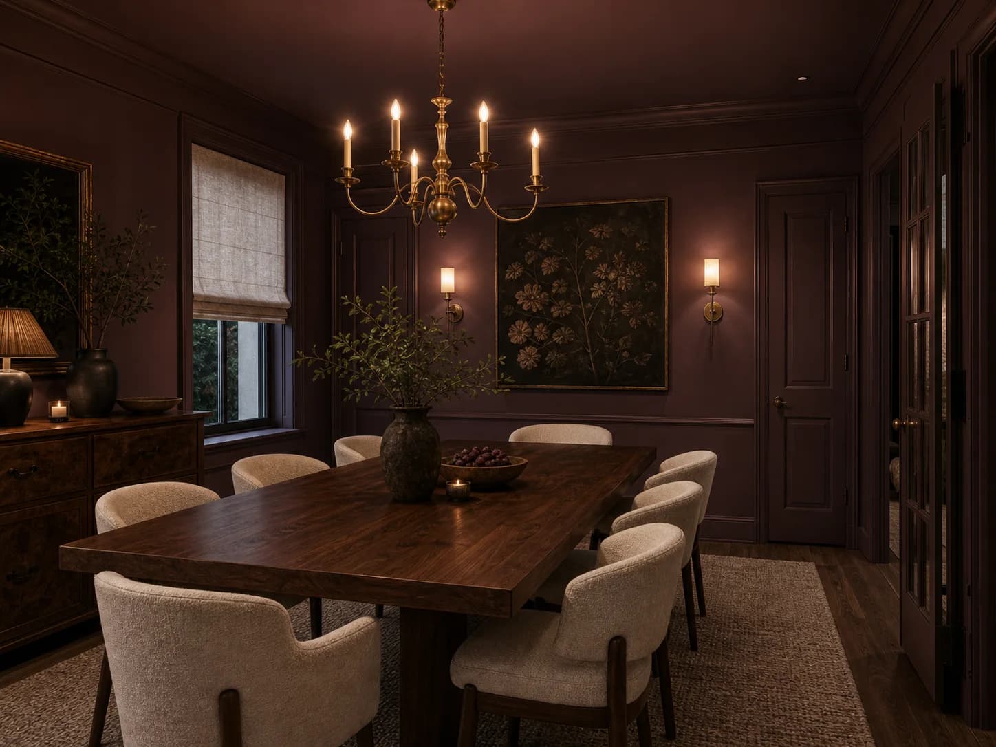 Color Drenching dining room design — dining rooms