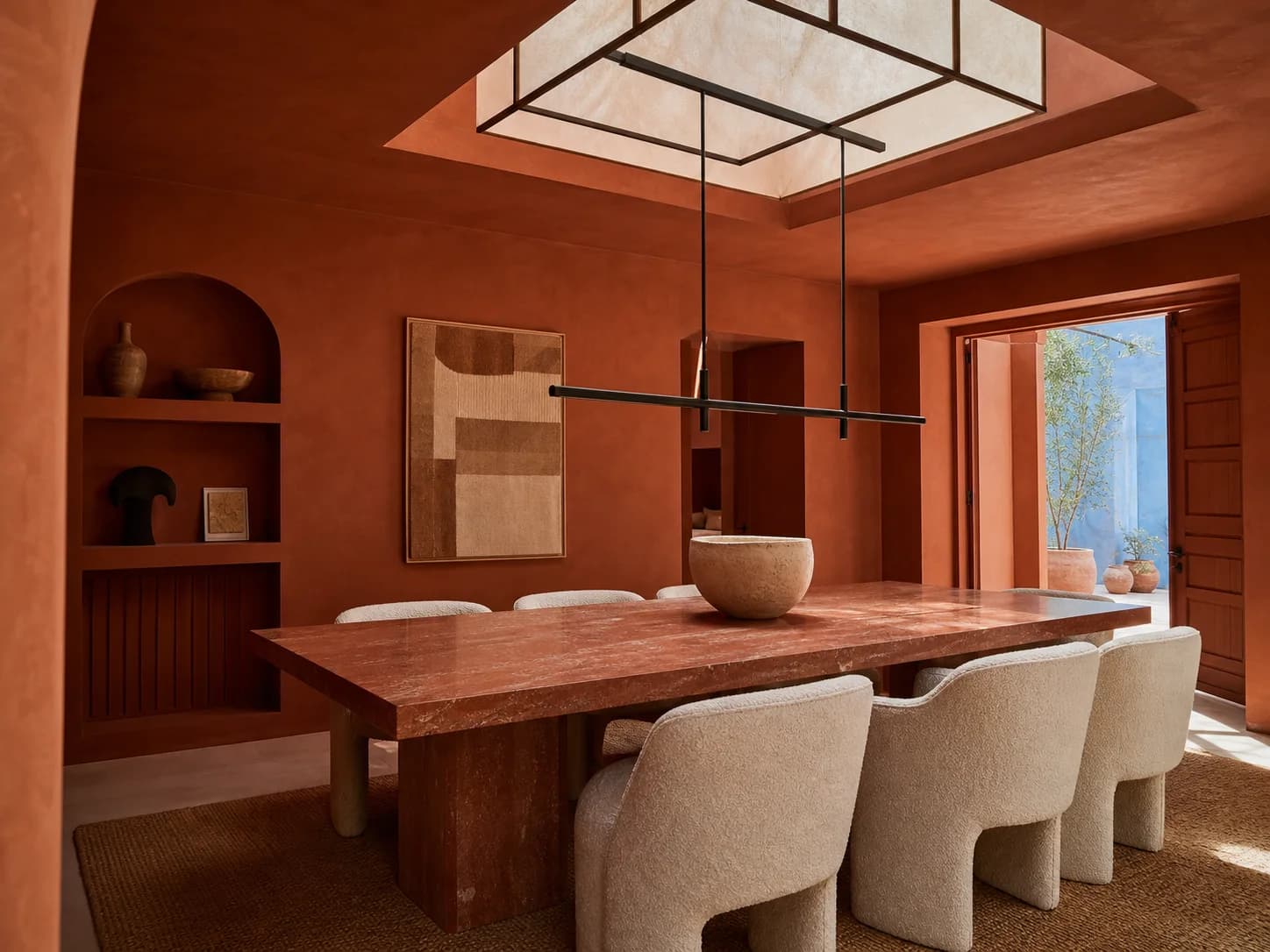 Color Drenching dining room design — dining rooms