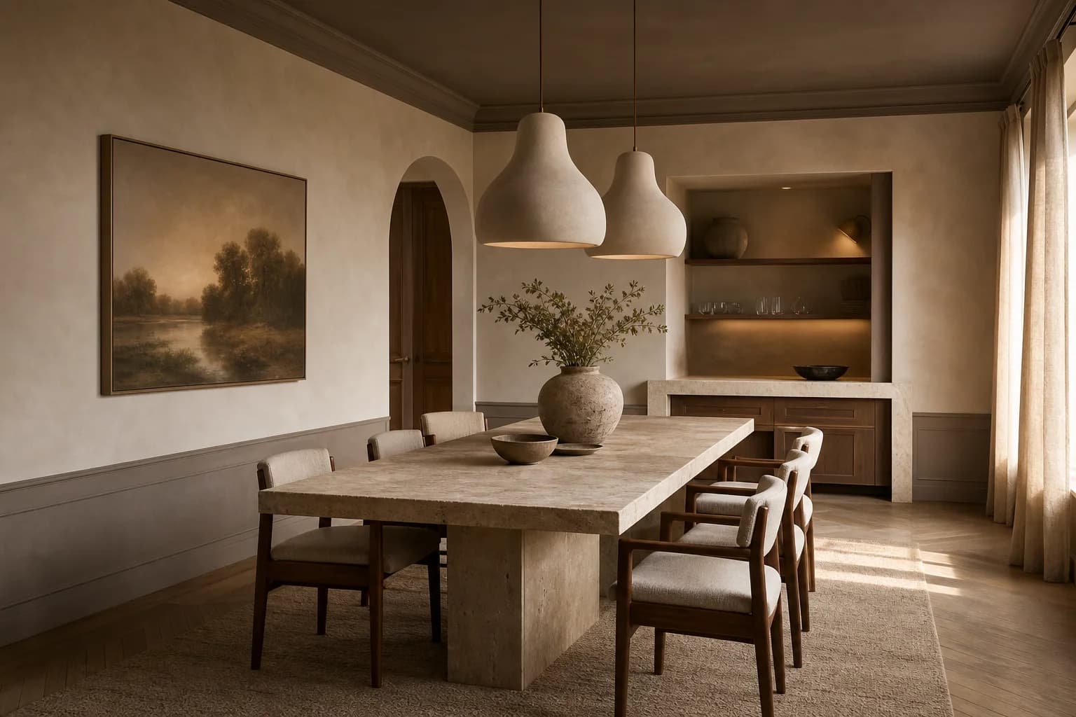 Gradient Layering dining room design — dining rooms