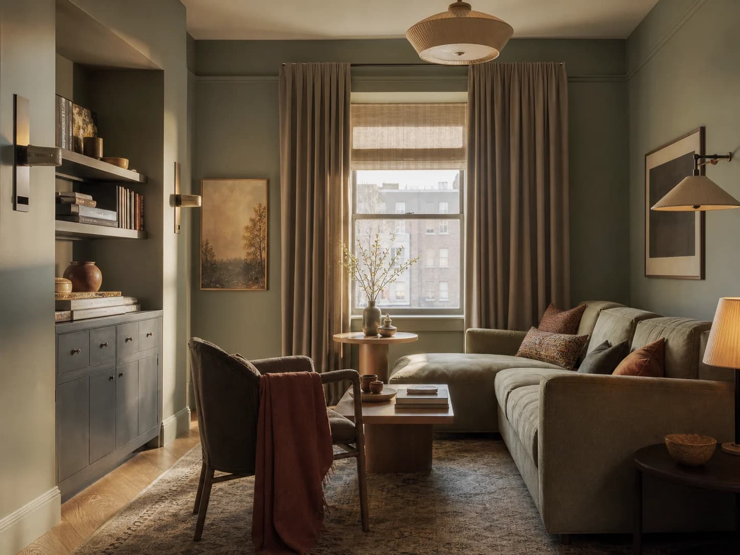 Hue Drenching living room design — living rooms