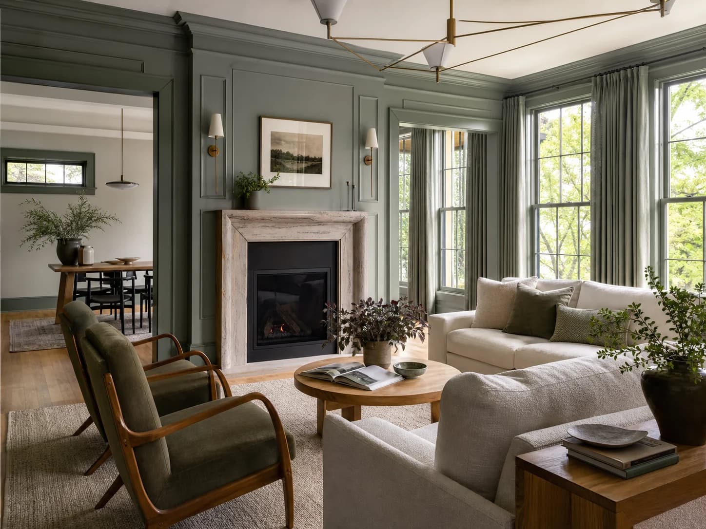 Hue Drenching living room design — living rooms