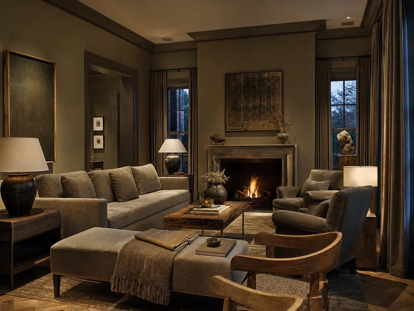 Hue Drenching living room design — living rooms