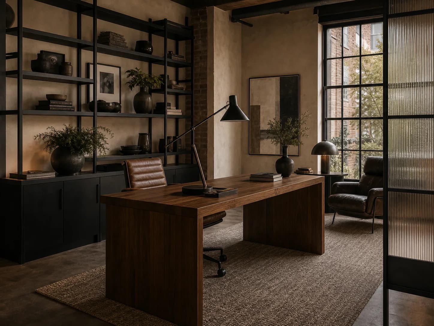 Industrial Modern home office design — home offices
