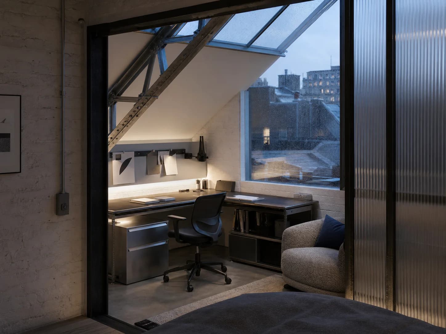 Industrial Modern home office design — home offices