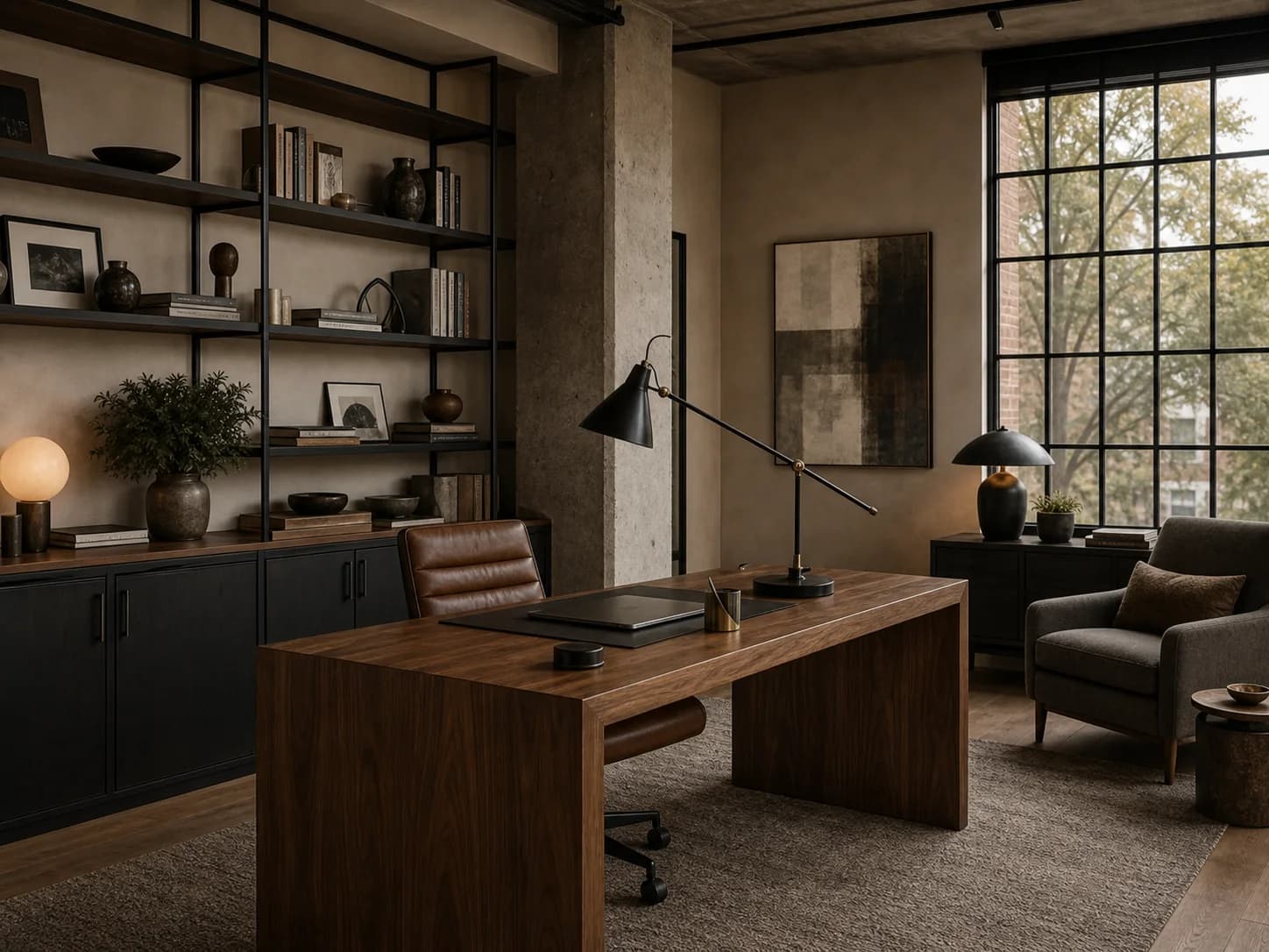 Industrial Modern Home Office design inspiration