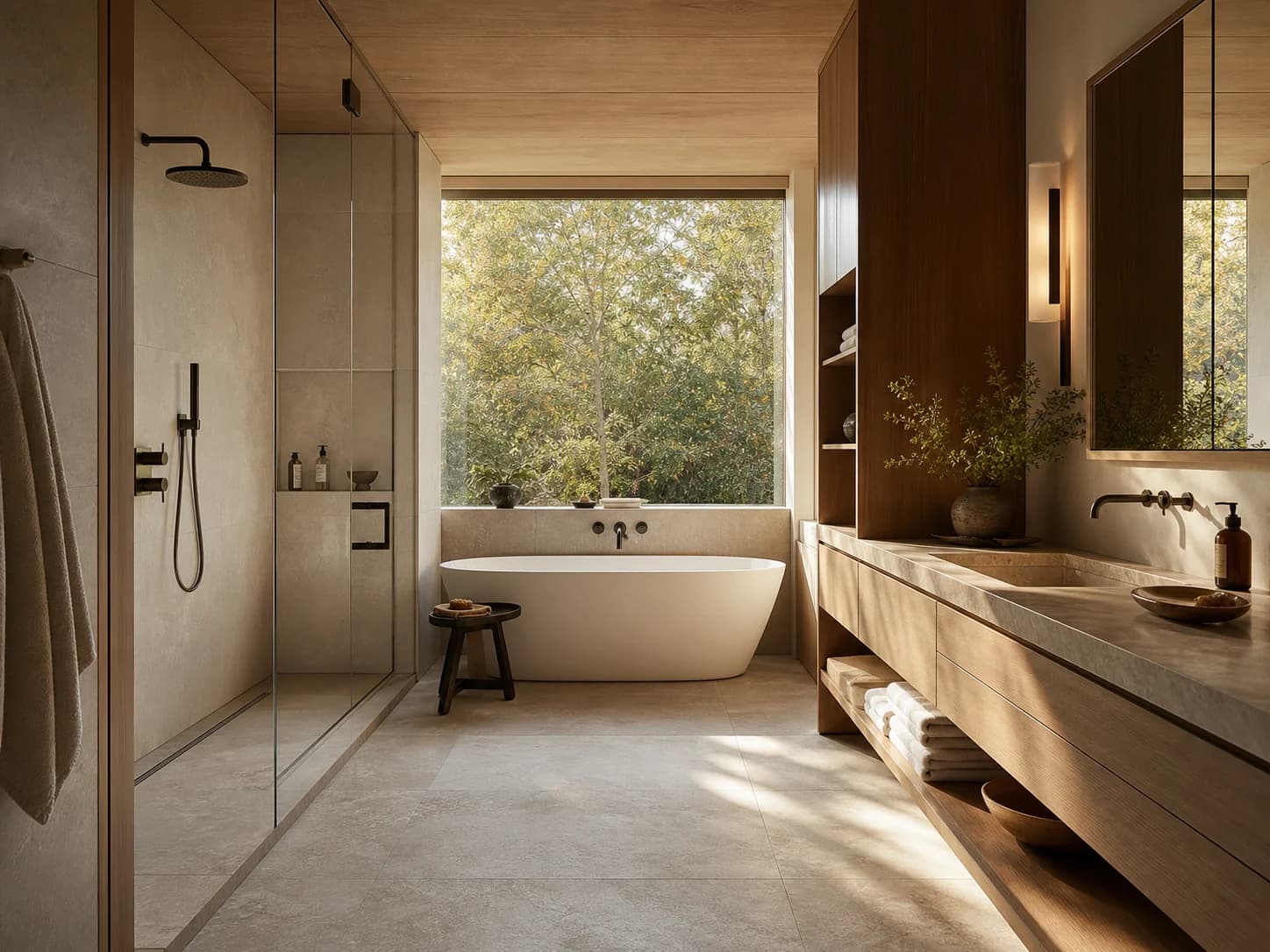 Japandi bathroom design — bathrooms