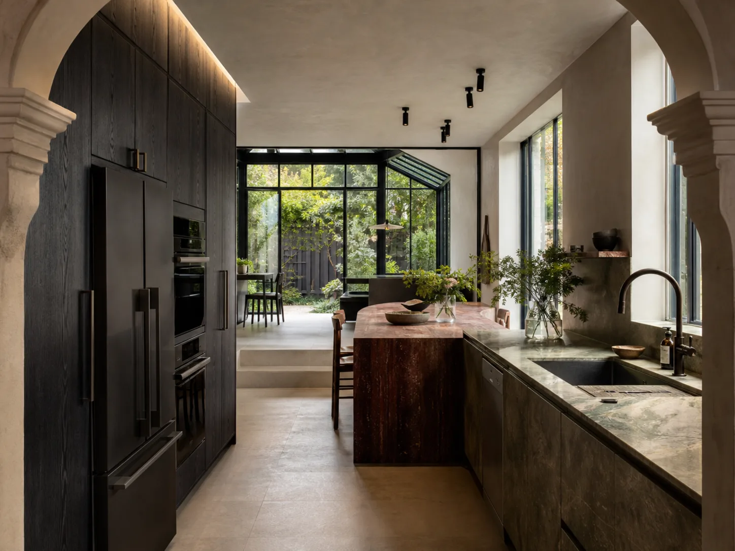 Layered Contrast kitchen design — kitchens