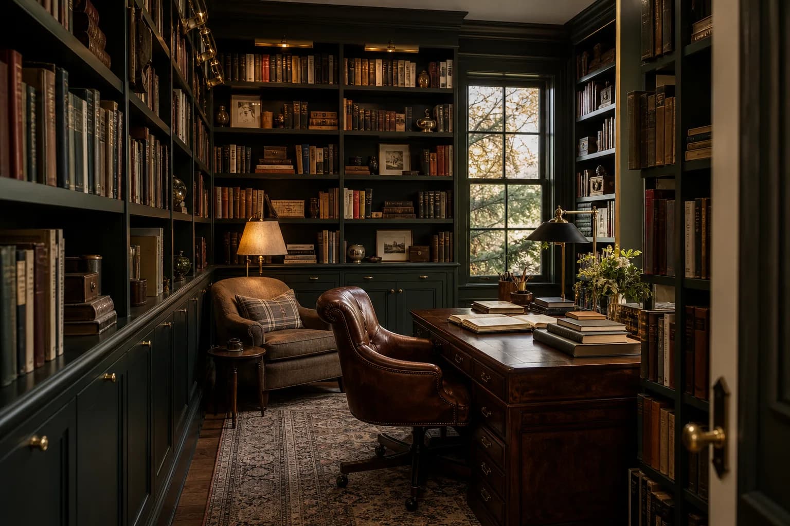 Library Workroom home office design — home offices