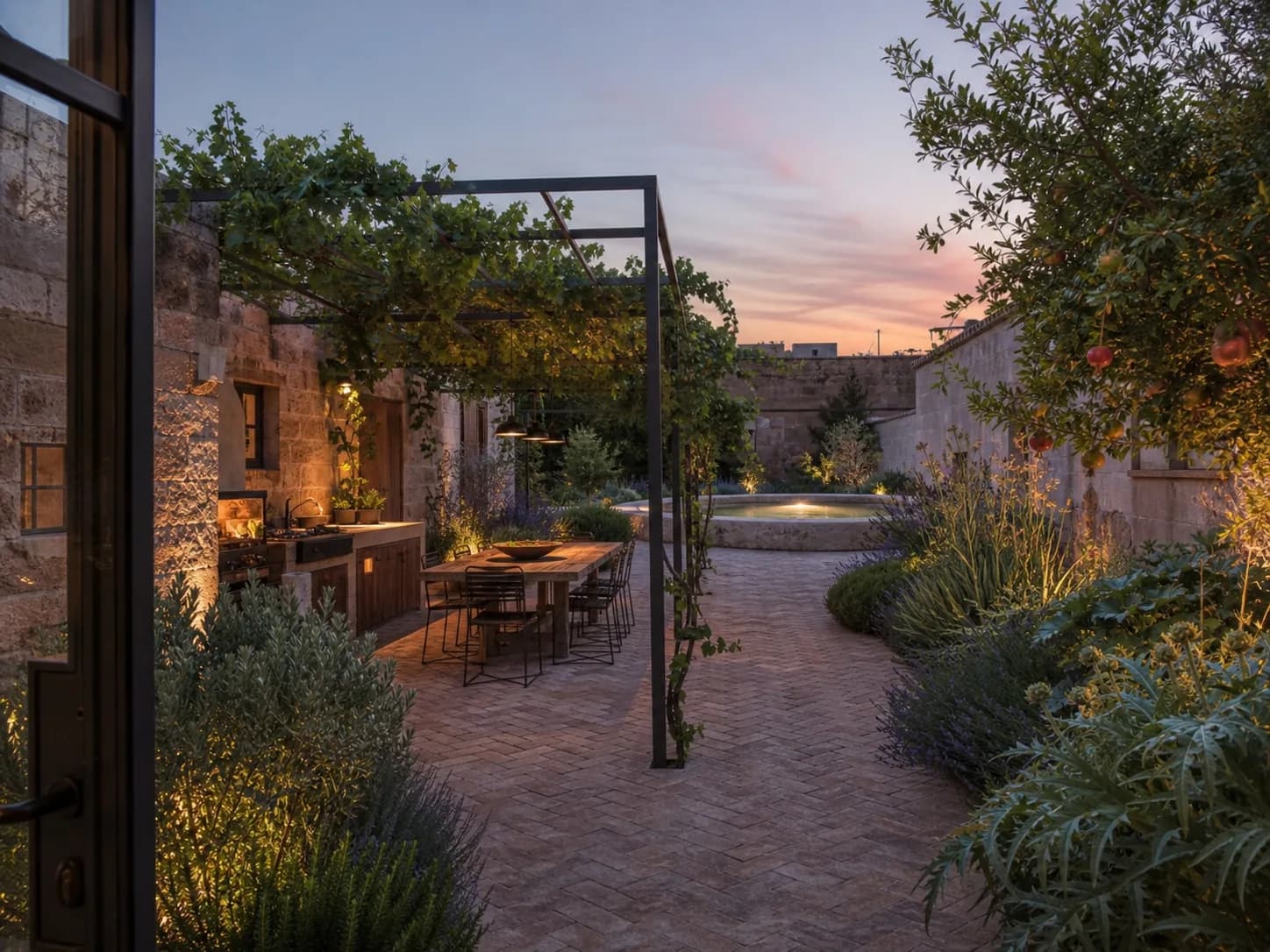Mediterranean Courtyard garden design — gardens