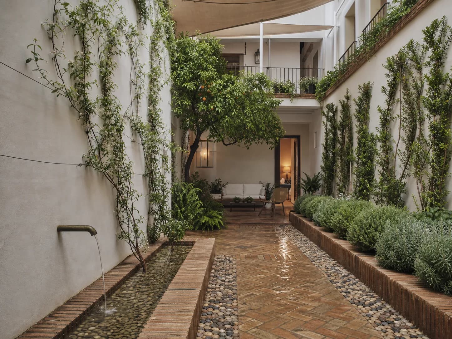 Mediterranean Courtyard garden design — gardens