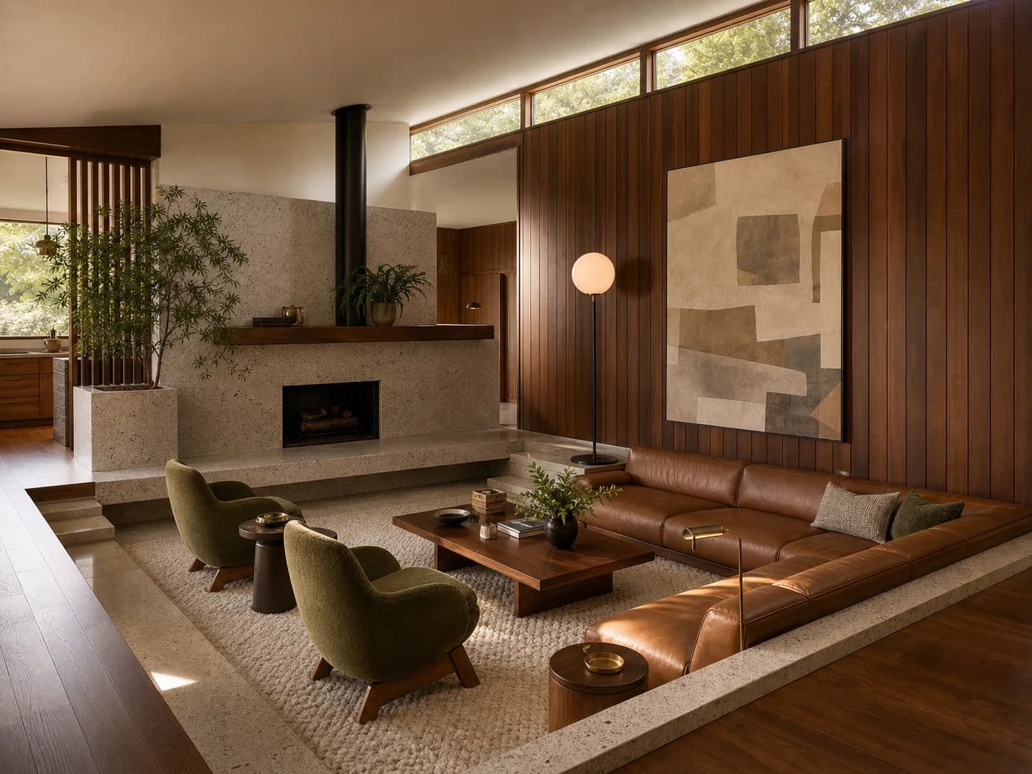 Midcentury Modern living room design — living rooms