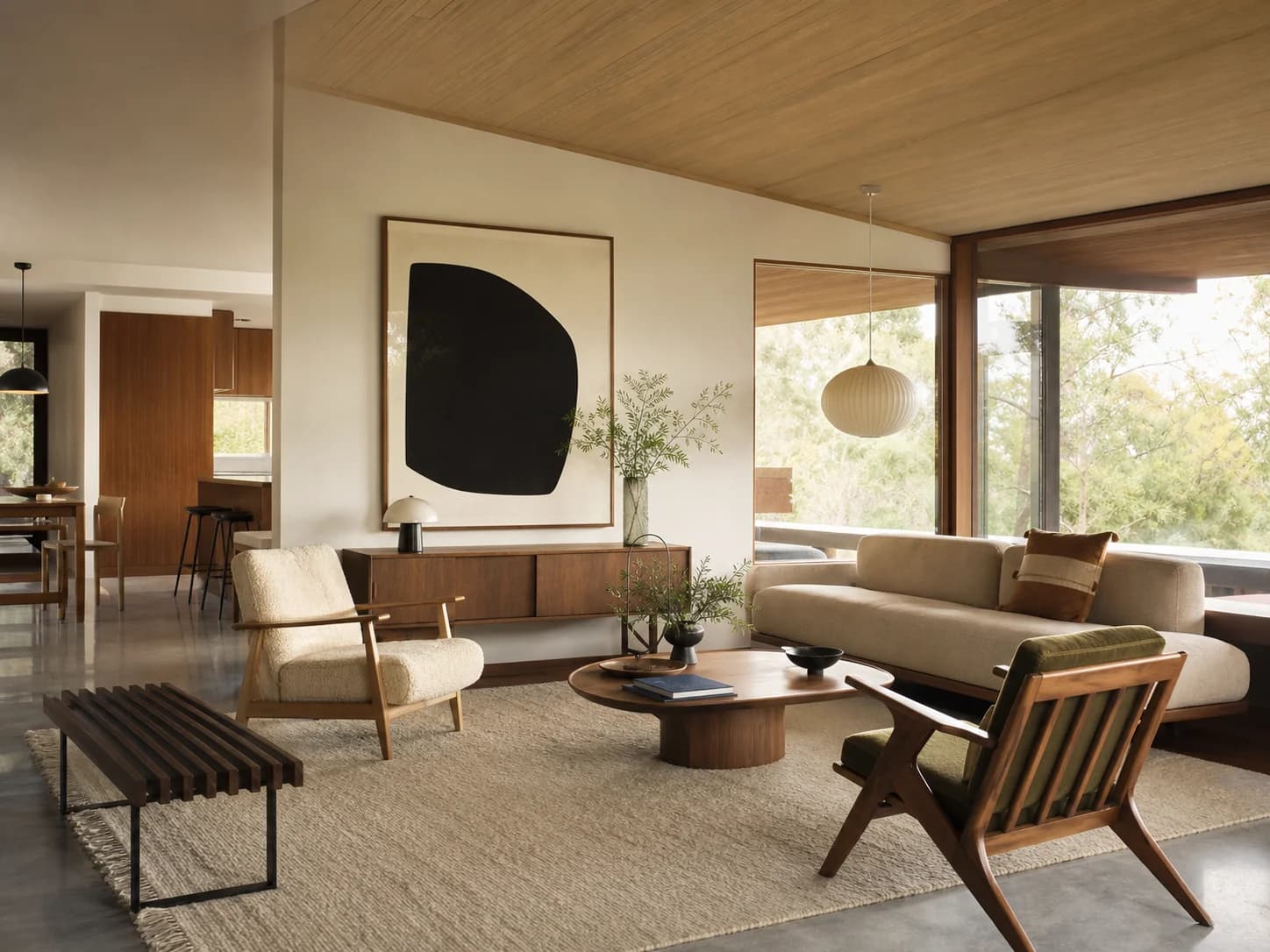 Midcentury Modern living room design — living rooms