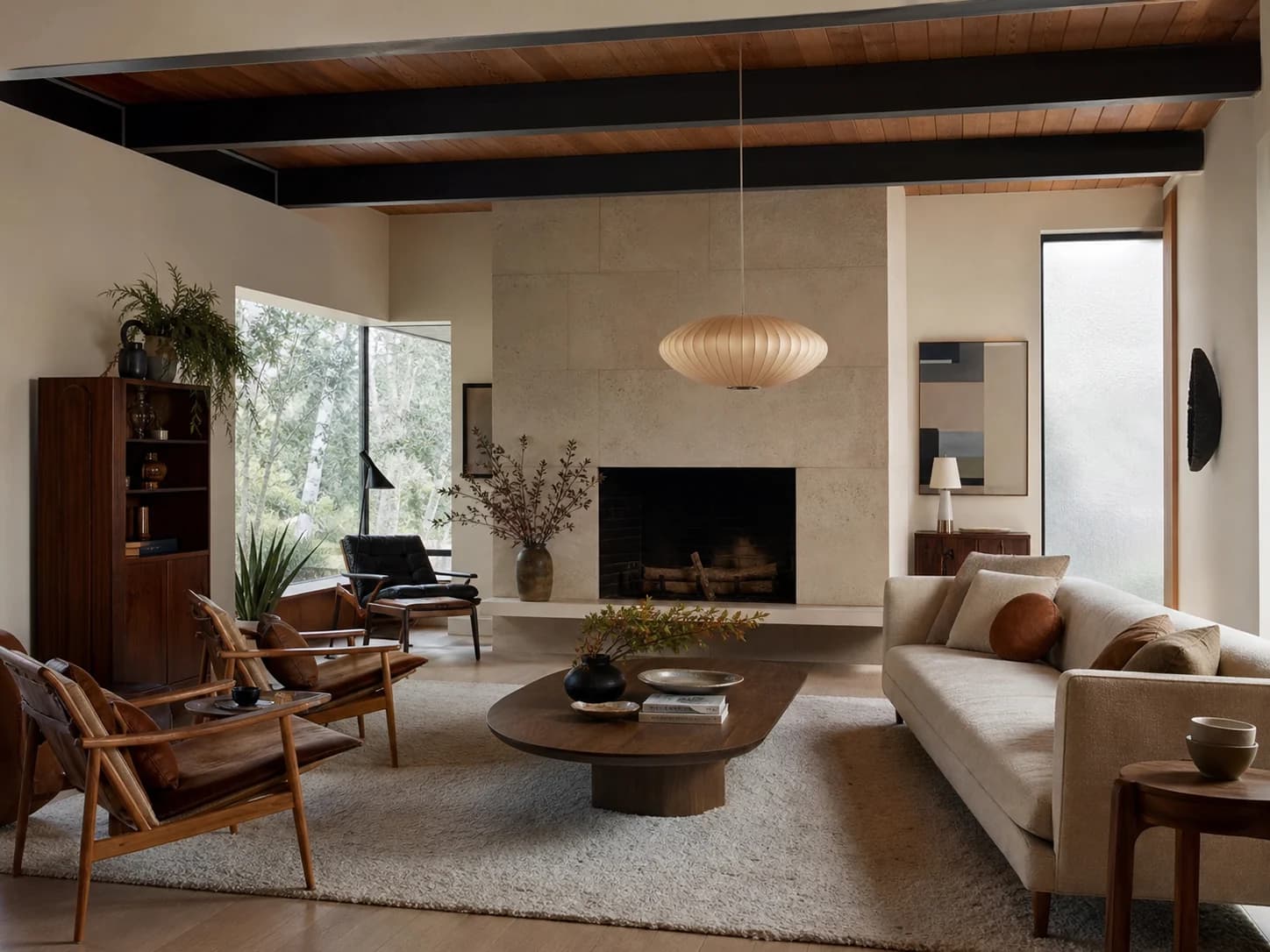 Midcentury Modern living room design — living rooms