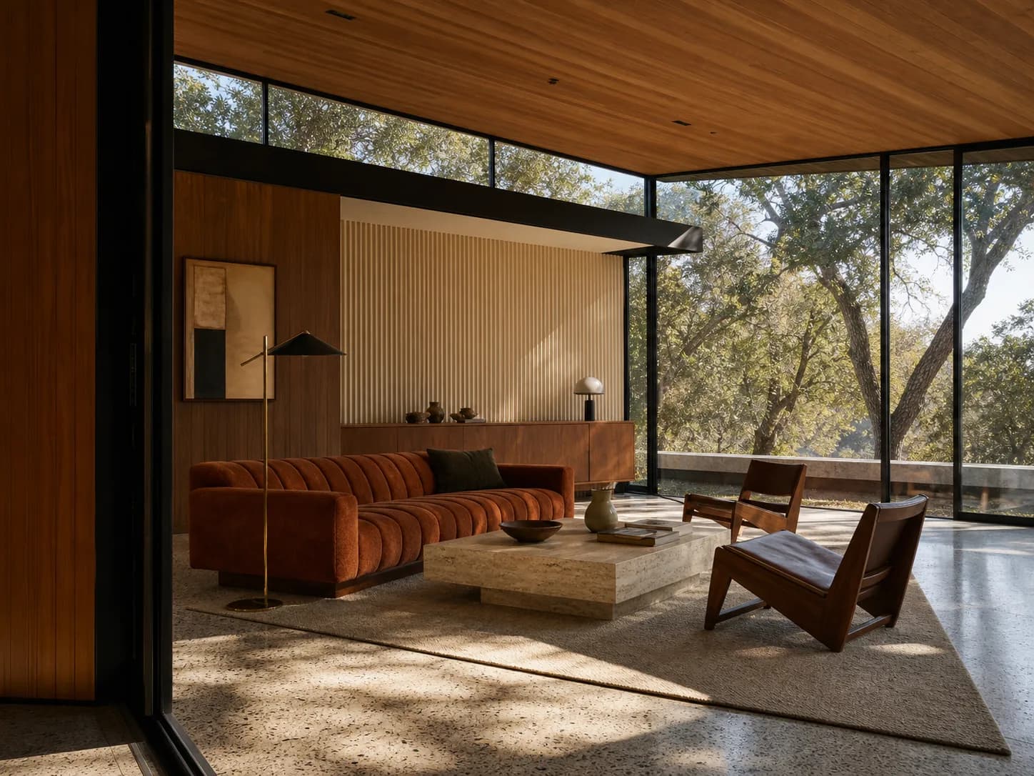 Midcentury Modern living room design — living rooms