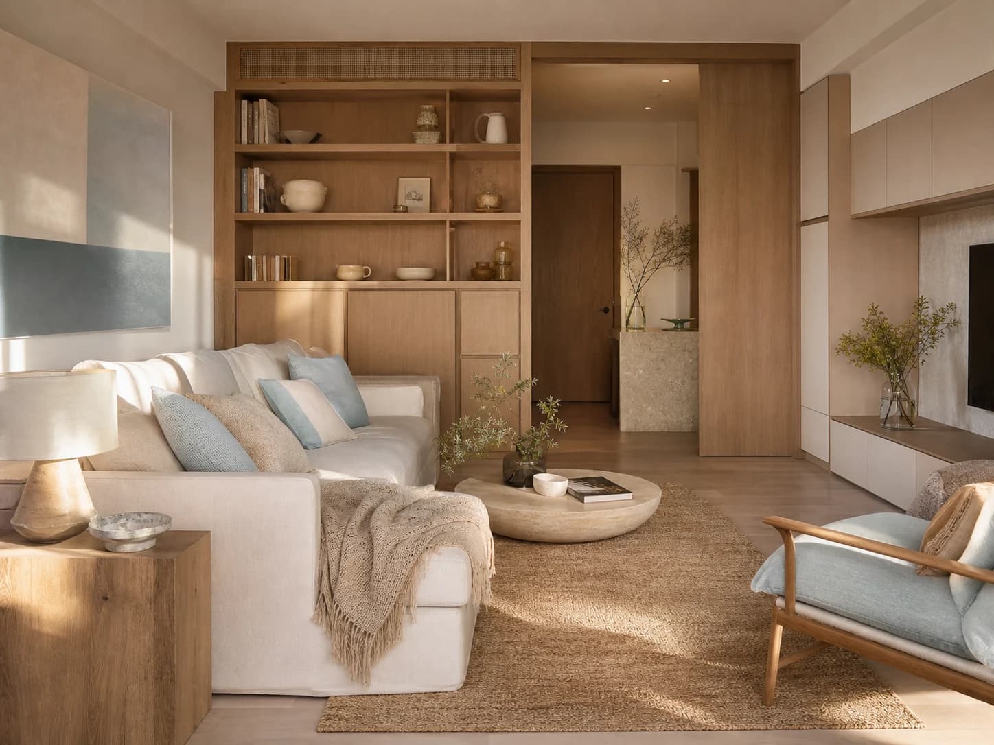 Modern Coastal living room design — living rooms