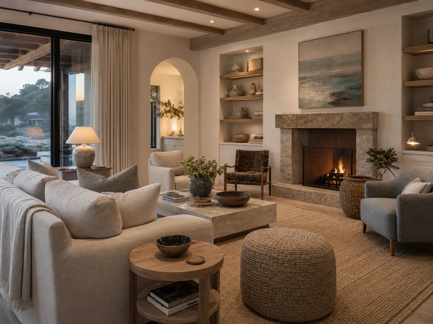Modern Coastal living room design — living rooms