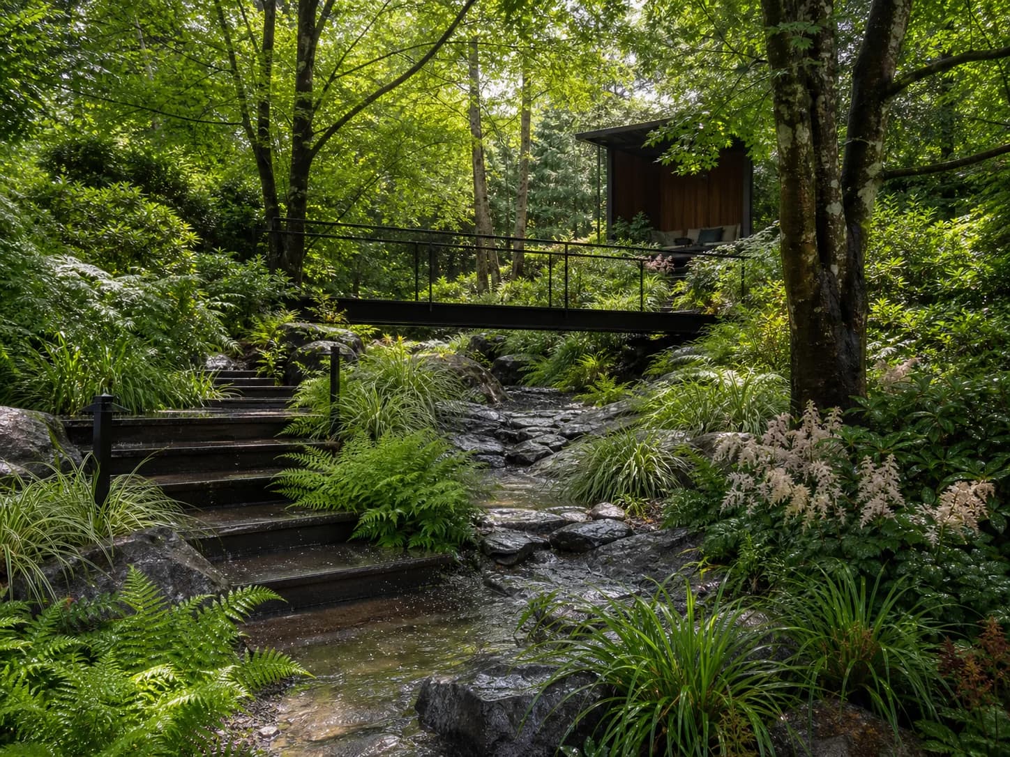 Modern Woodland garden design — gardens