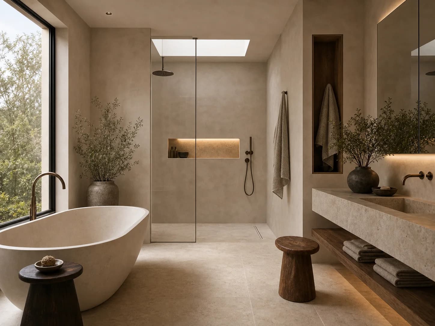 Spa Minimalist bathroom design — bathrooms