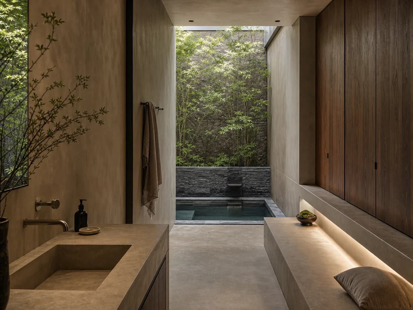 Spa Minimalist bathroom design — bathrooms