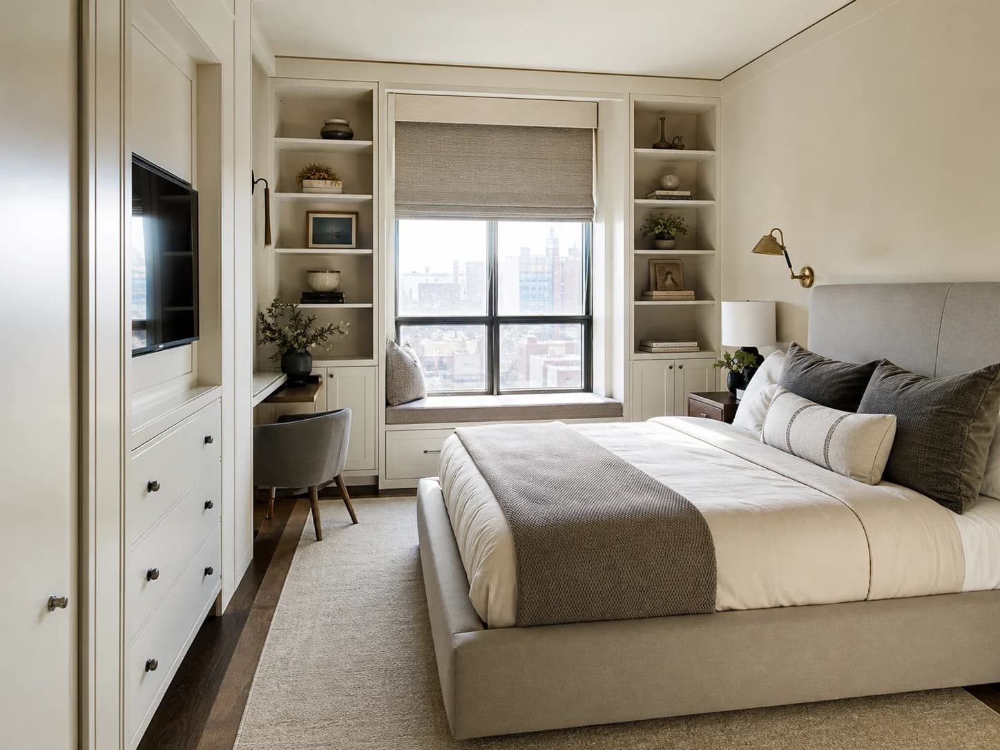 Transitional bedroom design — bedrooms
