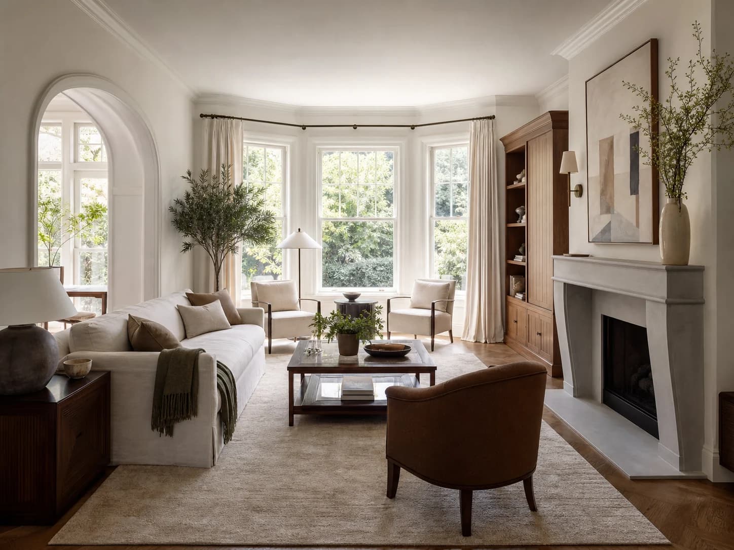 Transitional living room design — living rooms