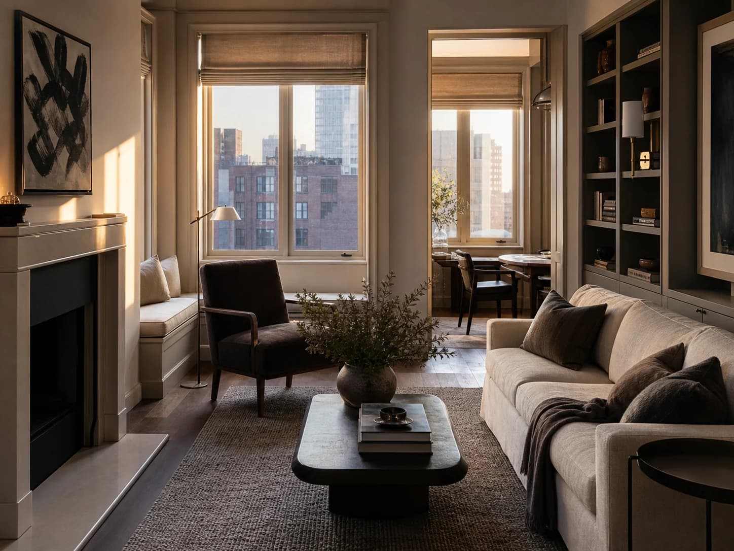 Transitional living room design — living rooms