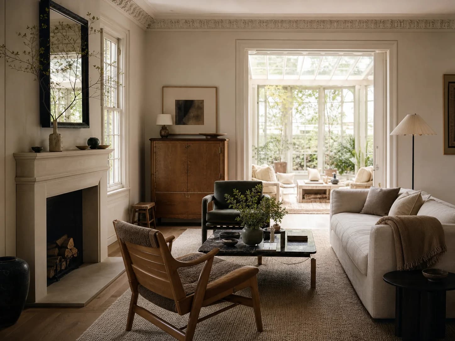 Transitional living room design — living rooms