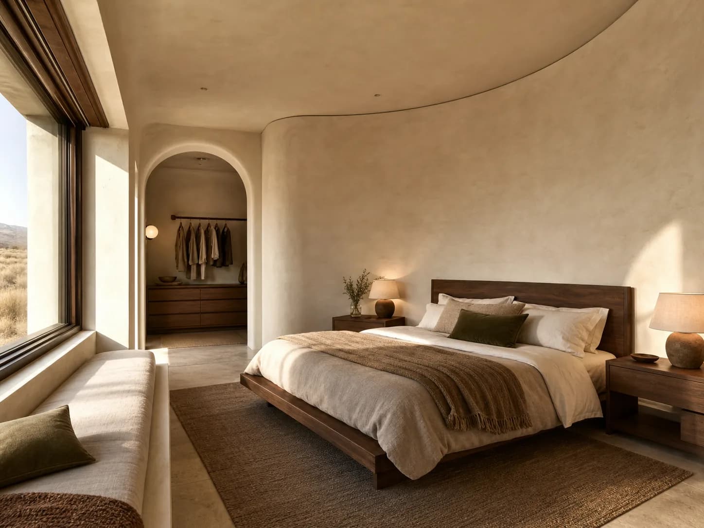Warm Minimalist bedroom design — bedrooms
