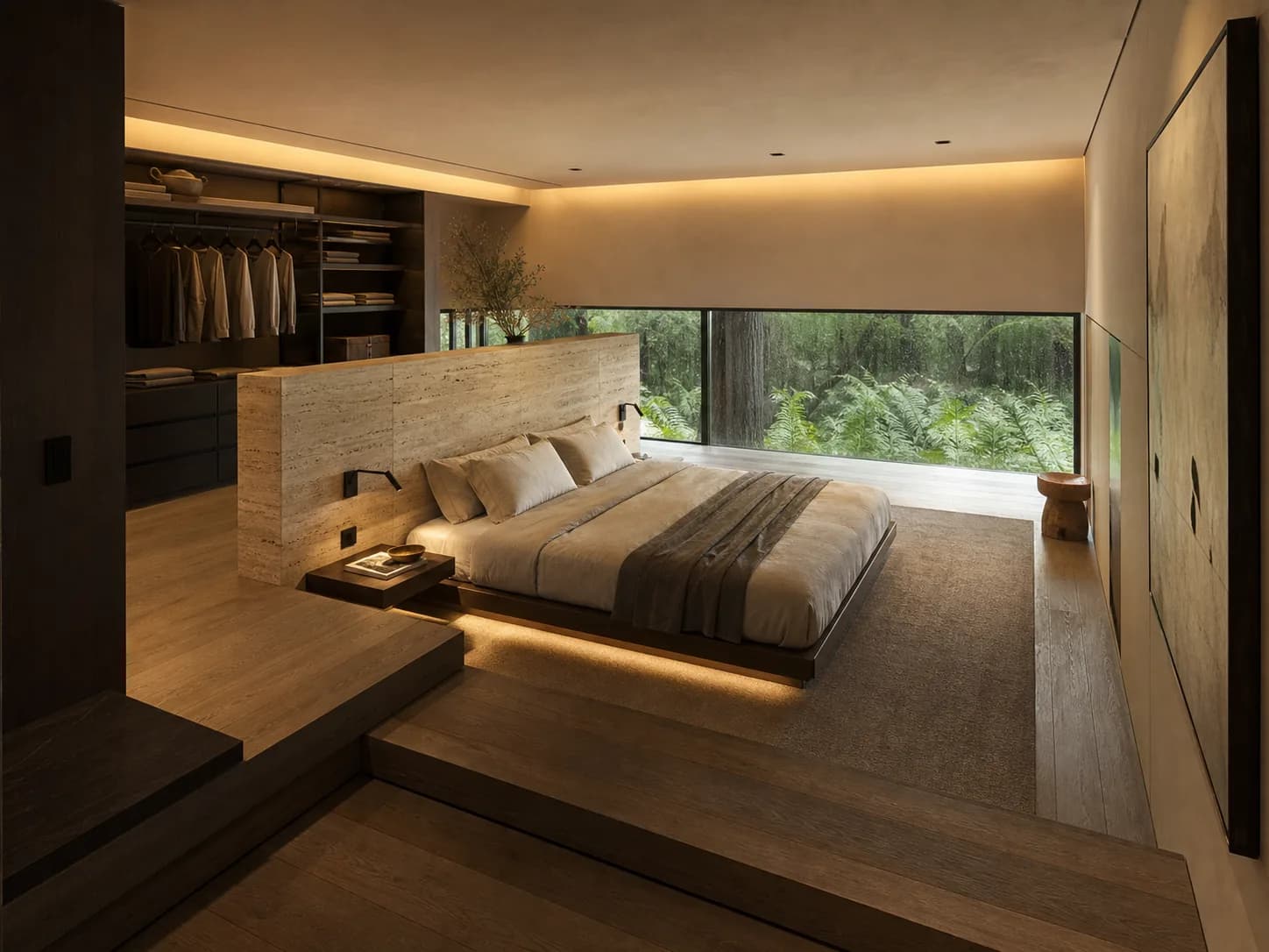 Warm Minimalist bedroom design — bedrooms