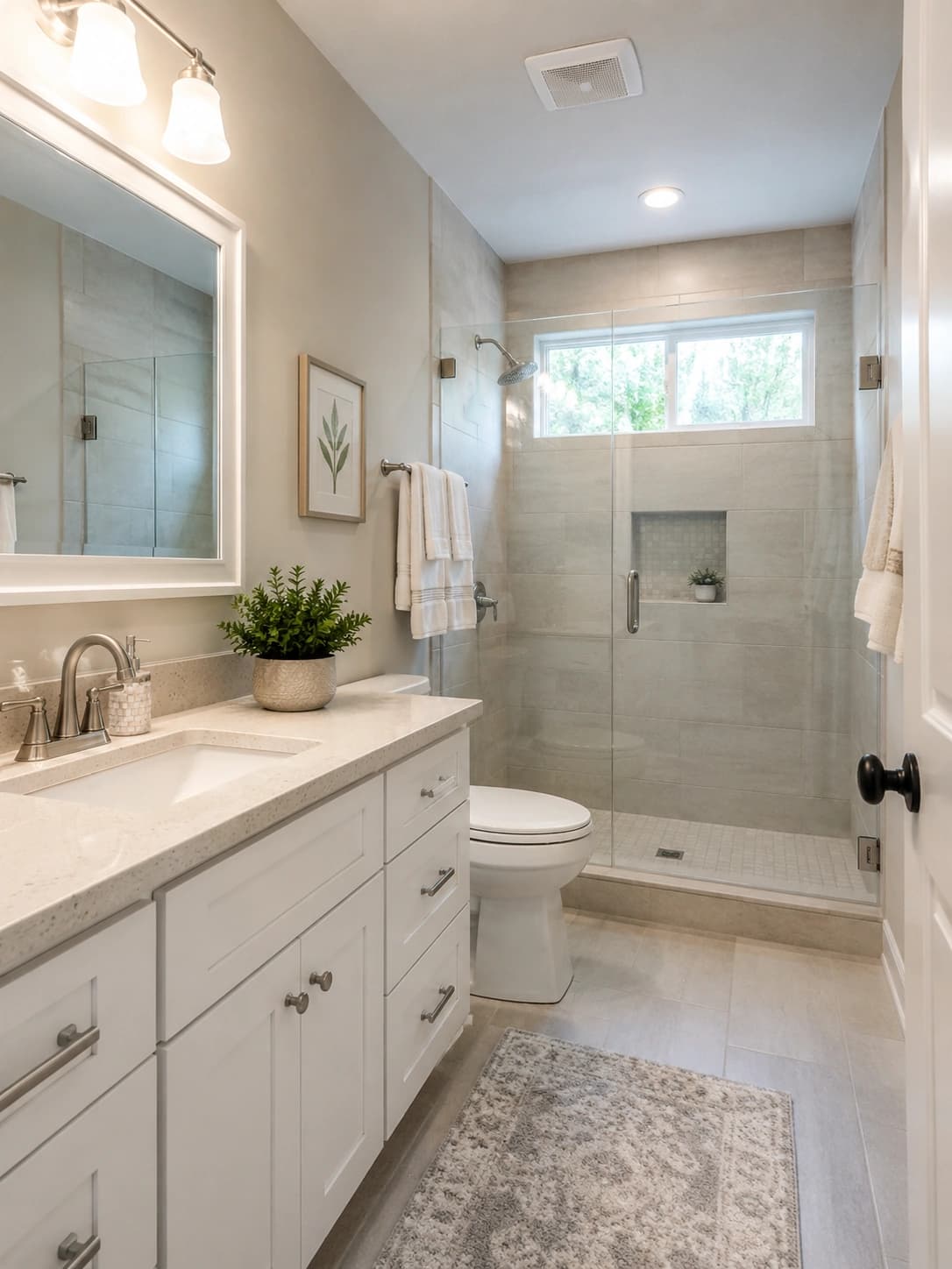 Tile before AI bathroom design