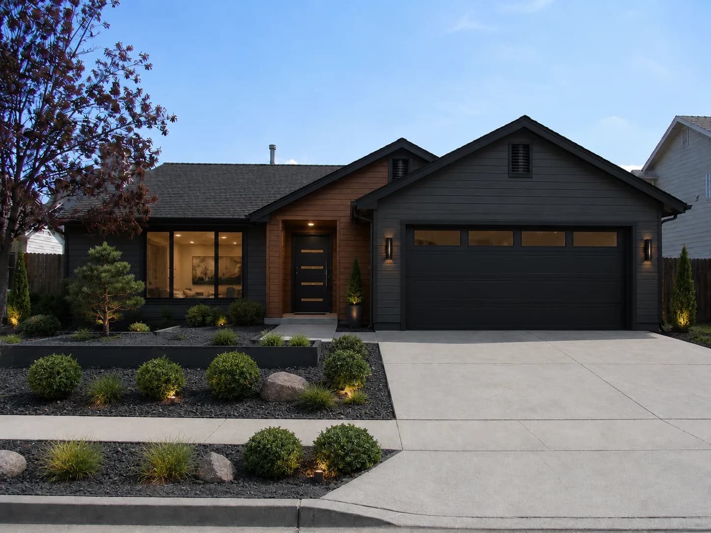 AI visualization of a charcoal exterior remodel