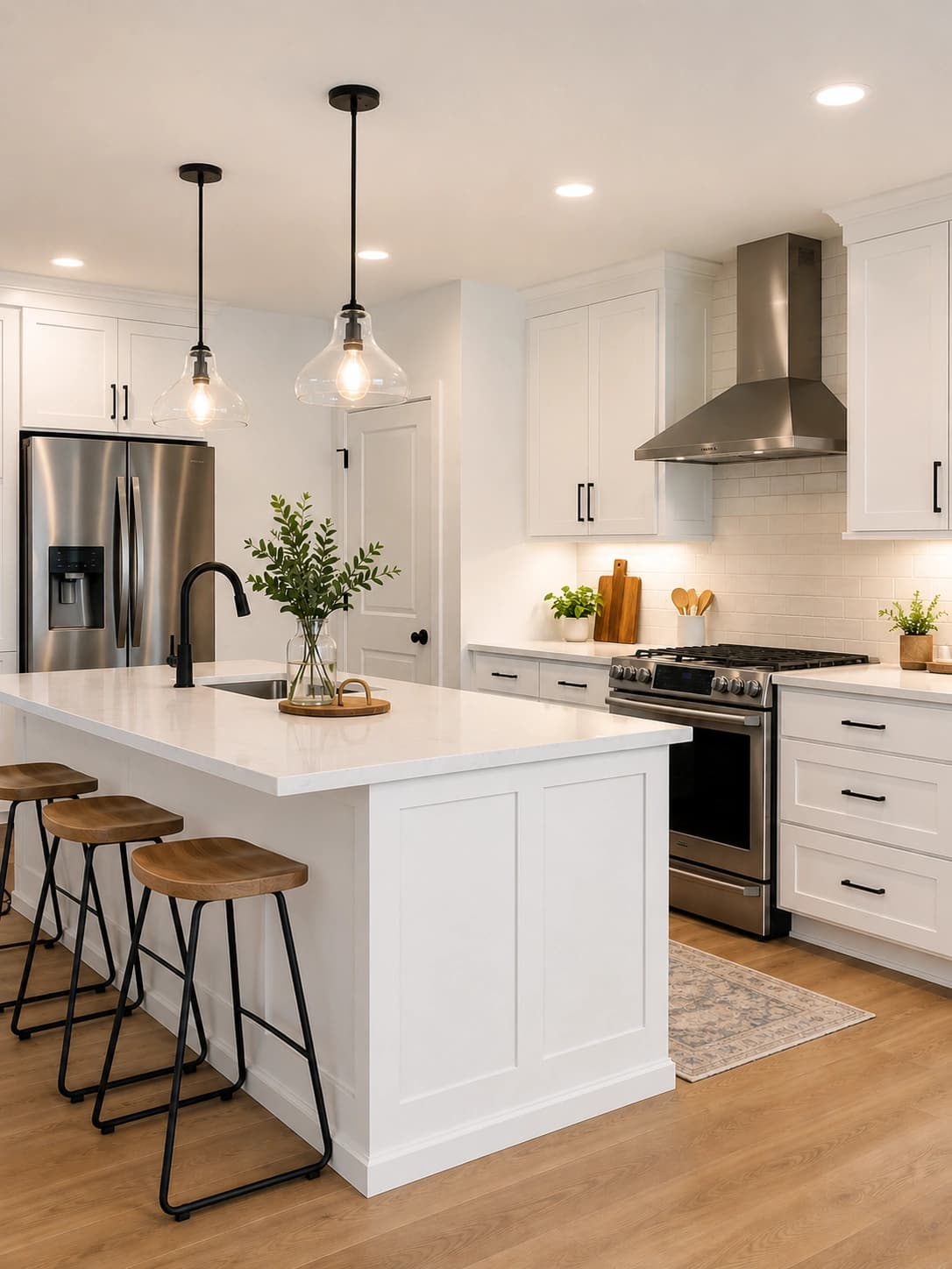 Cabinets before AI kitchen design