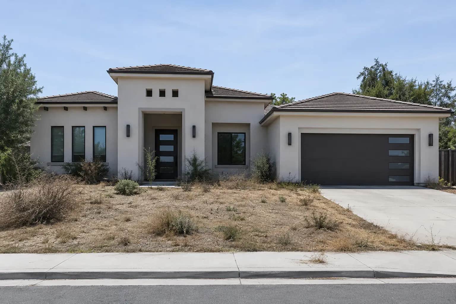 front-yard space before AI landscape design