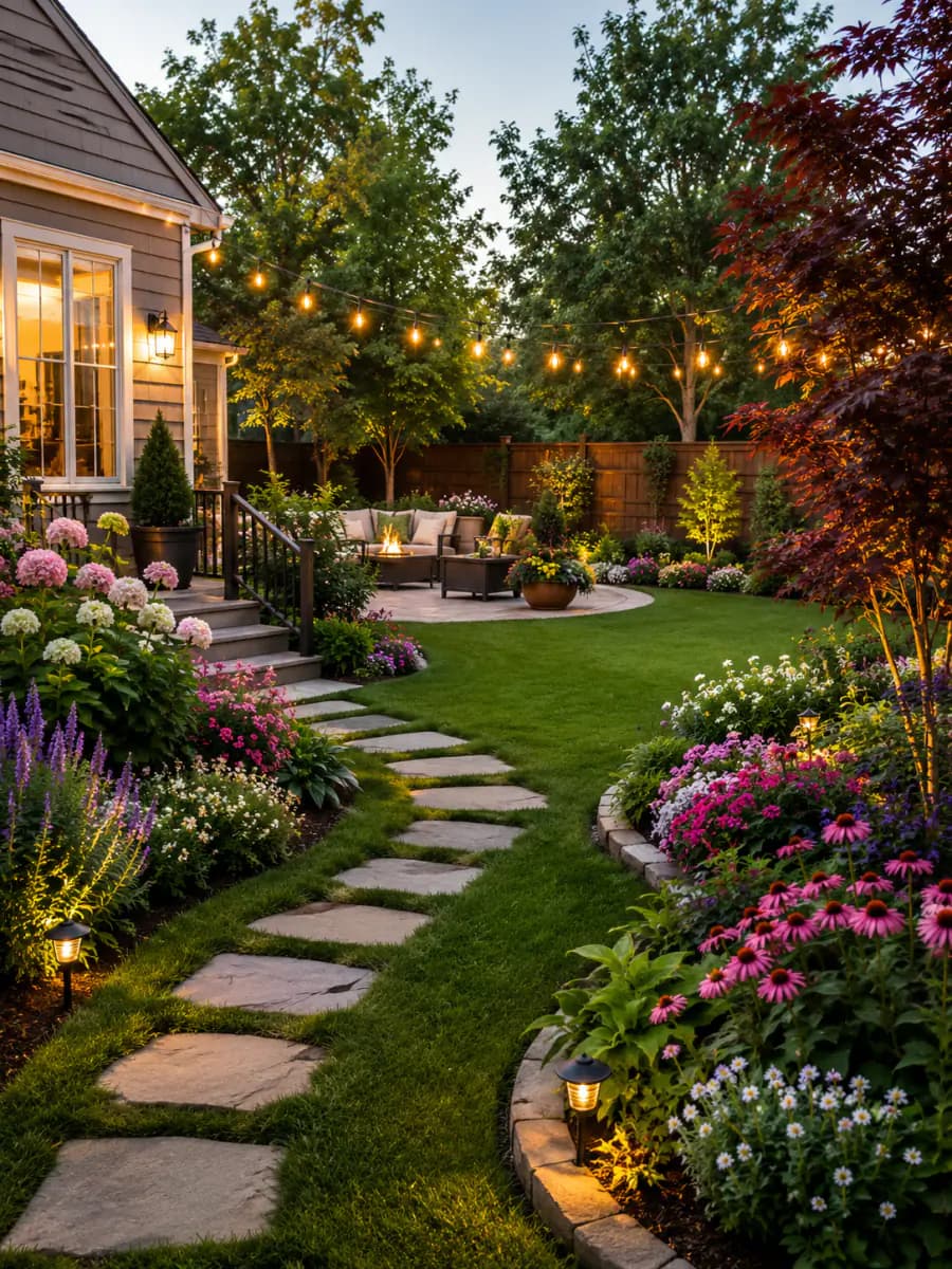 Garden Beds after AI landscape design